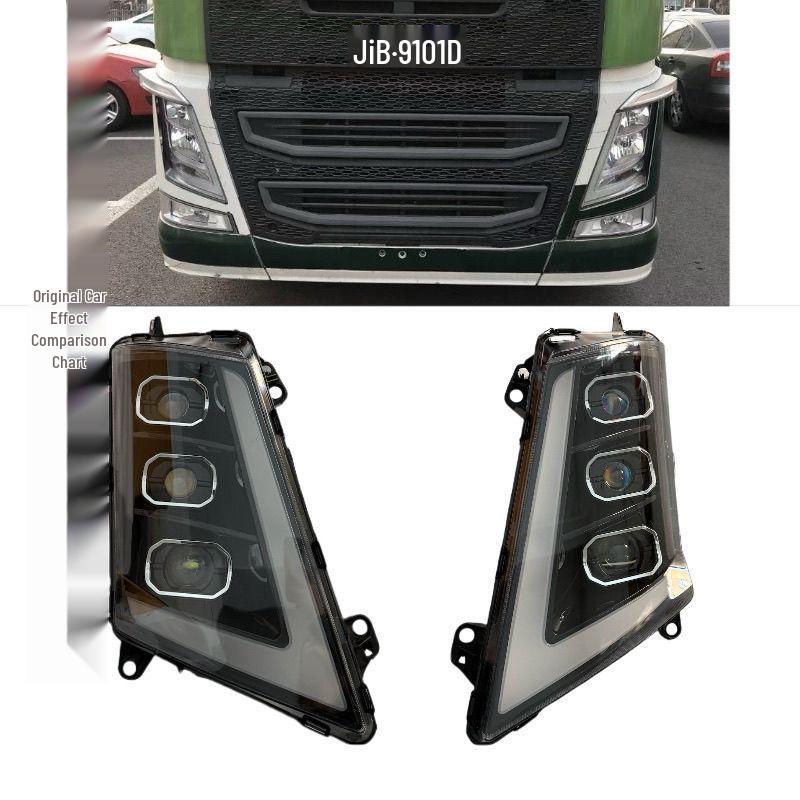 Volvo FH440/FH460 Truck Dual-Lens LED Headlight Assembly & Accessories