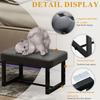ITsst 250kg Weight Stylish PU Leather Shoe Changing Suitable for Adults and Living and Black Ottoman, Footstool, High-Resilience Leg/Footrest,