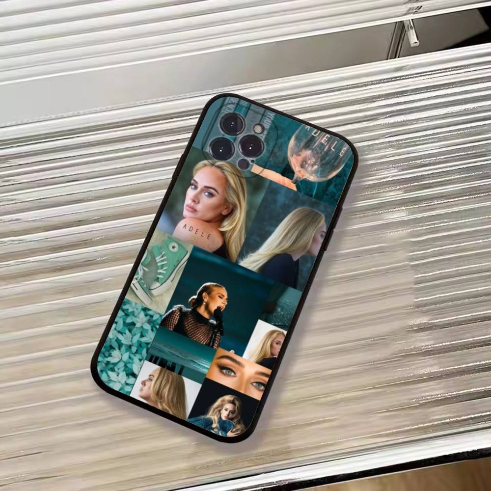 Singer A-Adele Phone Case For iPhone 17,16,15,14,13,12,11 Plus,Pro Max,XS,Soft Silicone Black Cover