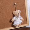 Cartoon Little Bear Plush Doll Keychain Cute Stuffed Rabbit Doll Keyring Couple Bag Pendant Backpack Hanging Decoration Gifts