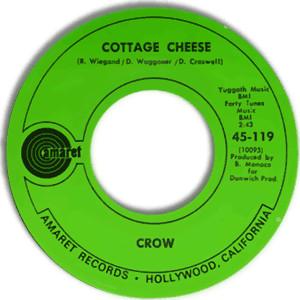 

7inch Record CROW - Cottage Cheese / Busy Day 45119 Amaret 1970 US Rock Used