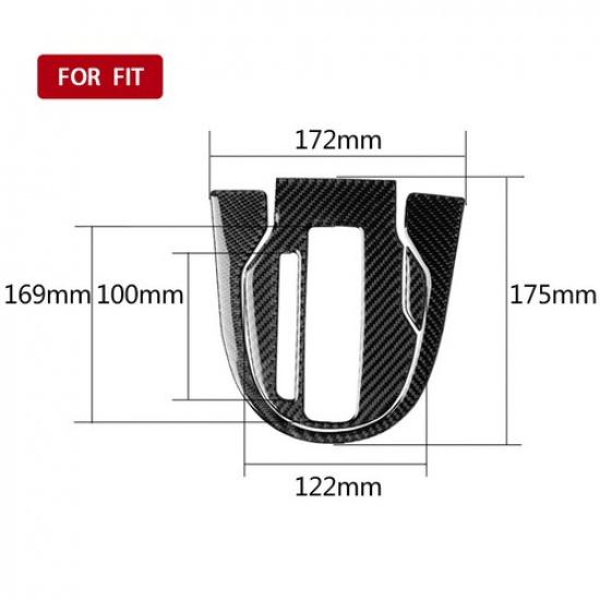 3Pcs Carbon Fiber Interior Gear Shift Panel Cover Trim For Honda FIT JAZZ 14-18
