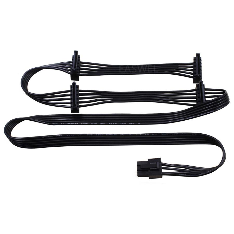PCI-e PCIE 6Pin Male 1 To 4 SATA 15Pin Power Supply Cable For CORSAIR RMx Series
