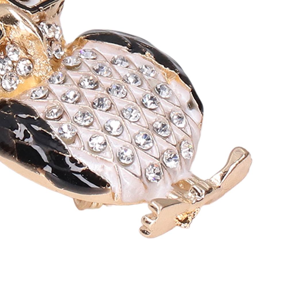 Spectacles Owl Brooch Alloy Rhinestone Cute Animal Brooch for Women Girls Festival Jewelry Gift