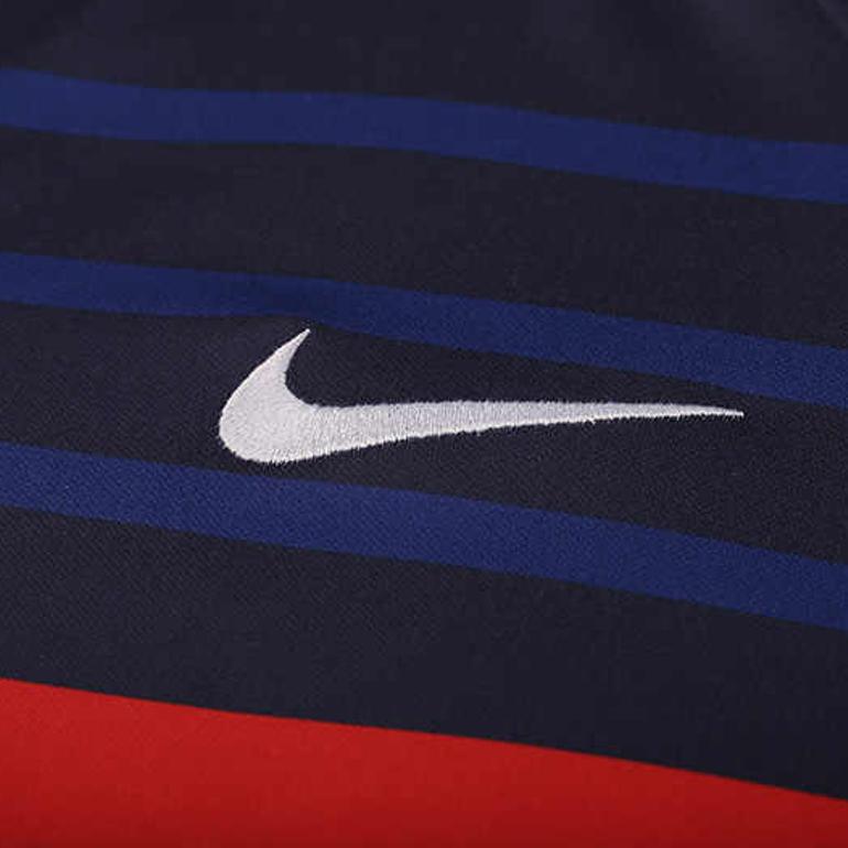 Nike Europapokal Bequemes Vielseitiges Locker Geschnittenes Kurzarm-T-Shirt Kinder Tops Marineblau CD1036-498