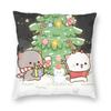 Cartoon Bubu Dudu Kissenbezug Doppelseitiger Druck Polyester Kissenhülle Dekorativer Bär Niedliche Kissenhülle Abdeckung Zuhause Quadratisch
