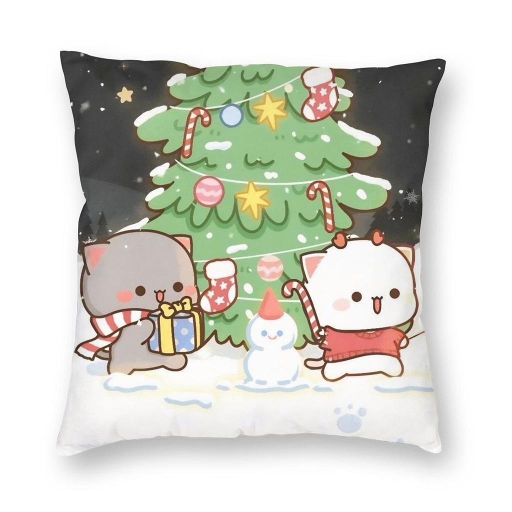 Cartoon Bubu Dudu Kissenbezug Doppelseitiger Druck Polyester Kissenhülle Dekorativer Bär Niedliche Kissenhülle Abdeckung Zuhause Quadratisch