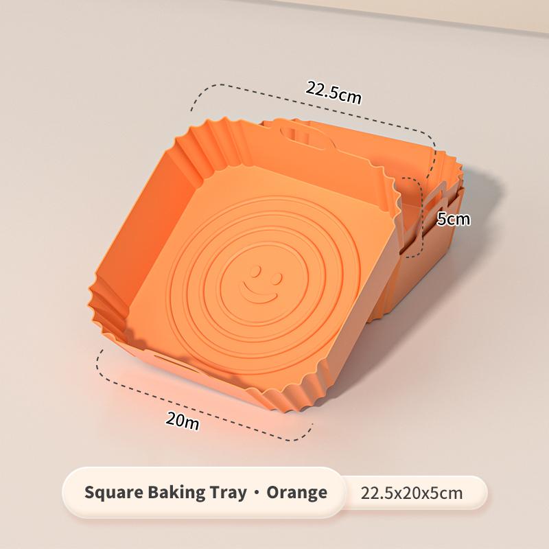 1/2PCS Square Silicone Air Fryer Liners - 8 Inch Reusable Air Fryer Pot - Air Fryer Accessories Air Fryer Inserts for 4 to 7 QT