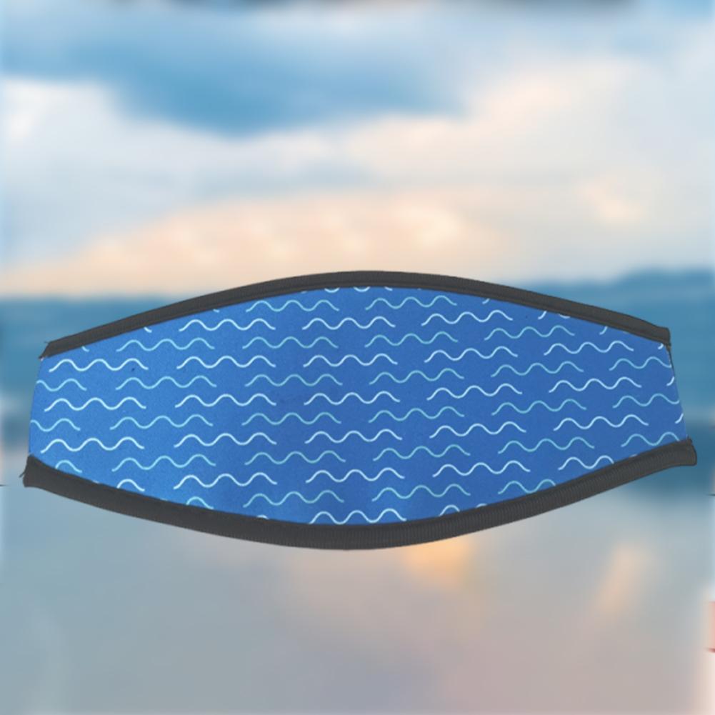 Neoprene Mask Strap Cover Diving Mask Straps Comfortable Hair Protector Wrap Ocean Pattern Diving Wrapping Strap for Long Hair