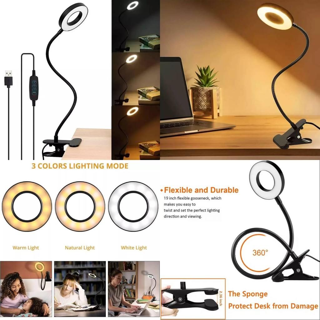 Premium Black Led Desk Lamp With Eye-caring Features For Students And Reading