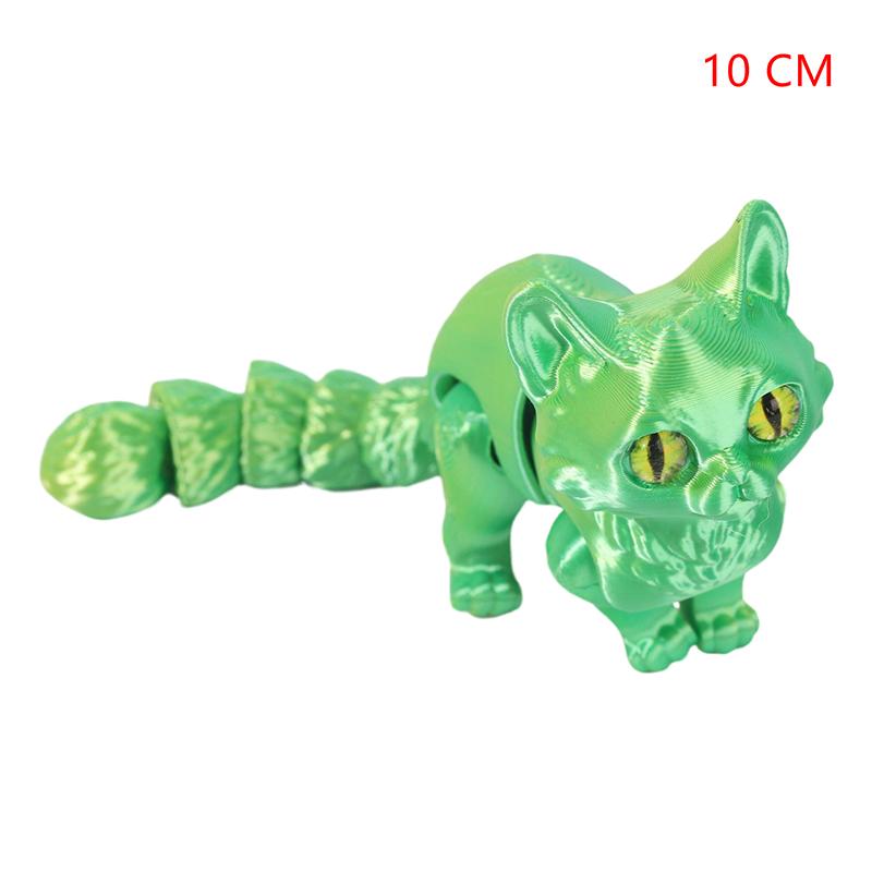 3D Printed Articulated Cute Cats Home Room Car Decorations Desktop Decorations Cartoon Simulated Cats Model Ornament Gifts