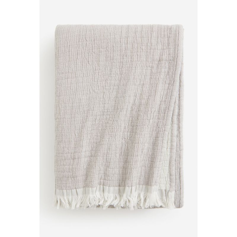 

HM Home Home Bedding Soft Plaid Breathable Woven Tassel For Home Twin Coverlet 1209614 230x260 Light Brown