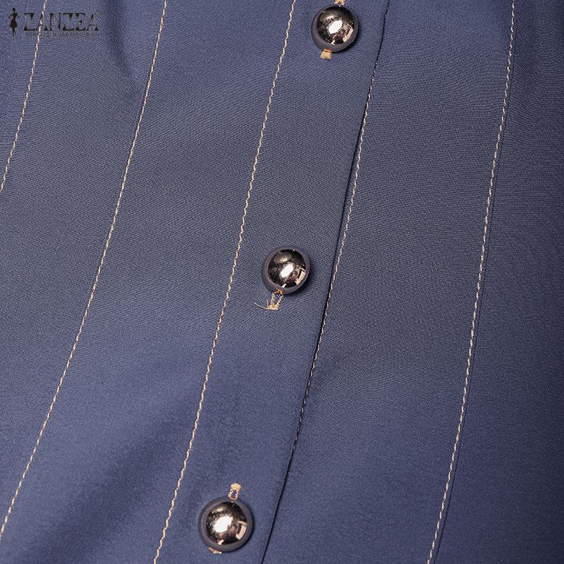 ZANZEA Women Elegant Casual Long Sleeve Dress