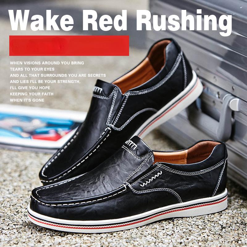 Jarní styl Podzimní styl Mokasíny 45 Plus Velikost Bean Boty Pánské Boty 46 Hnědá Britská Business Boty pro volný čas Boty 47