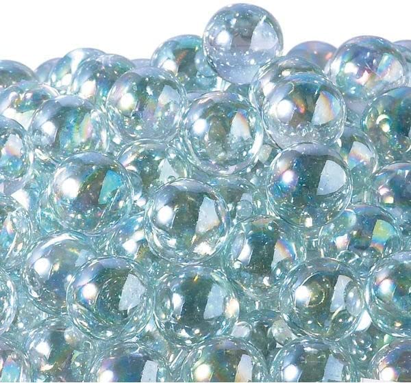 Camel Toys Marble - Made In Japan - Glass Marbles - 100-Pack [Aurora Clear Marble (Glossy ClearAurora Clear) Approx. 17mm] 1 Bag (100 Marbles)
