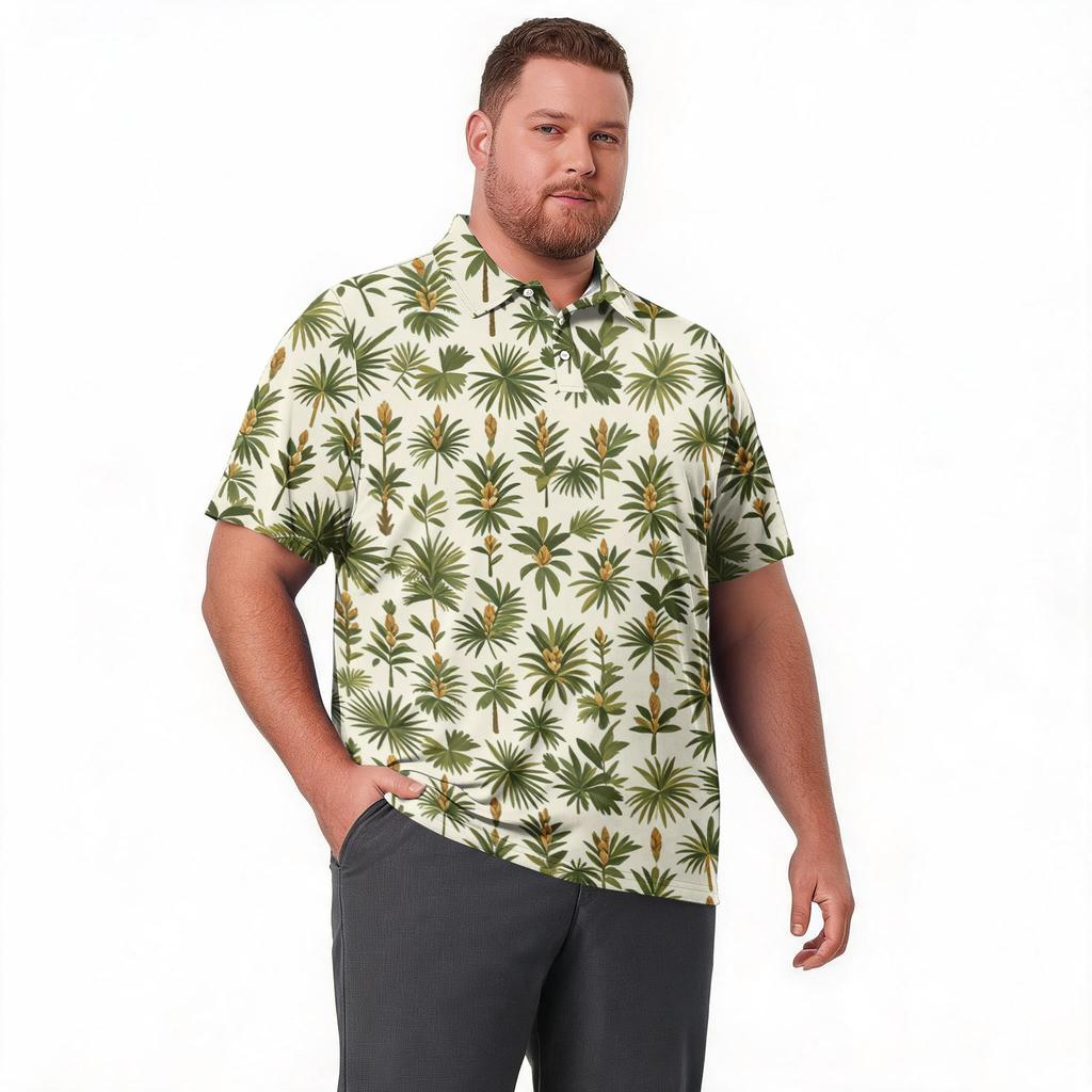 Men's Plus Size Hawaiian Print Shirt for Casual Summer Wear