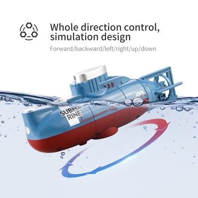 6CH RC Submarine Ship Model 3.7V 90mAh RC Rechargeable Diving Boat Electric Toy for Boys Children Birthday Gifts