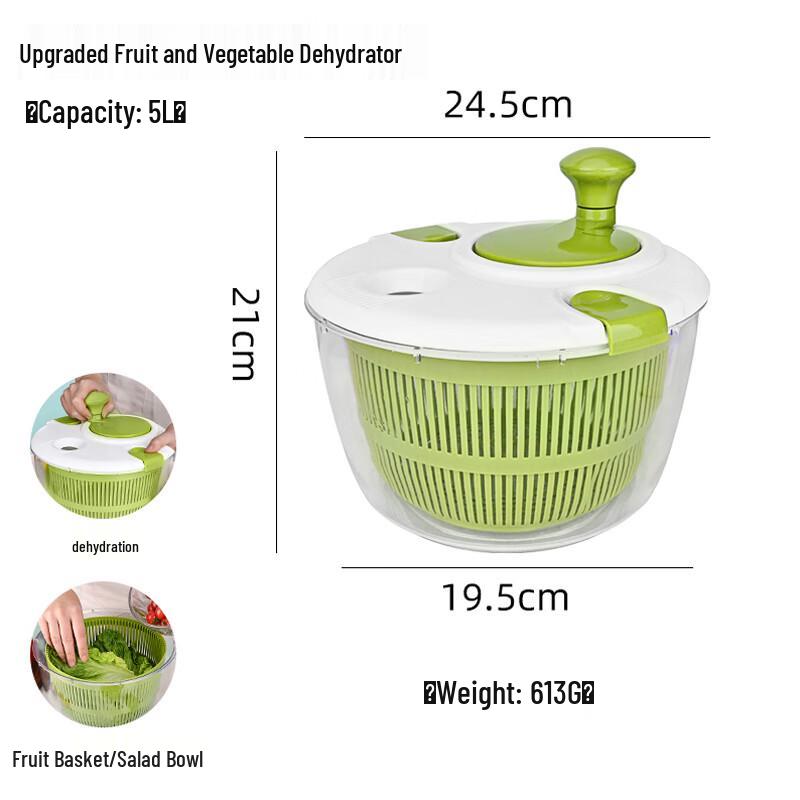 

Manual Salad Spinner & Vegetable Dehydrator