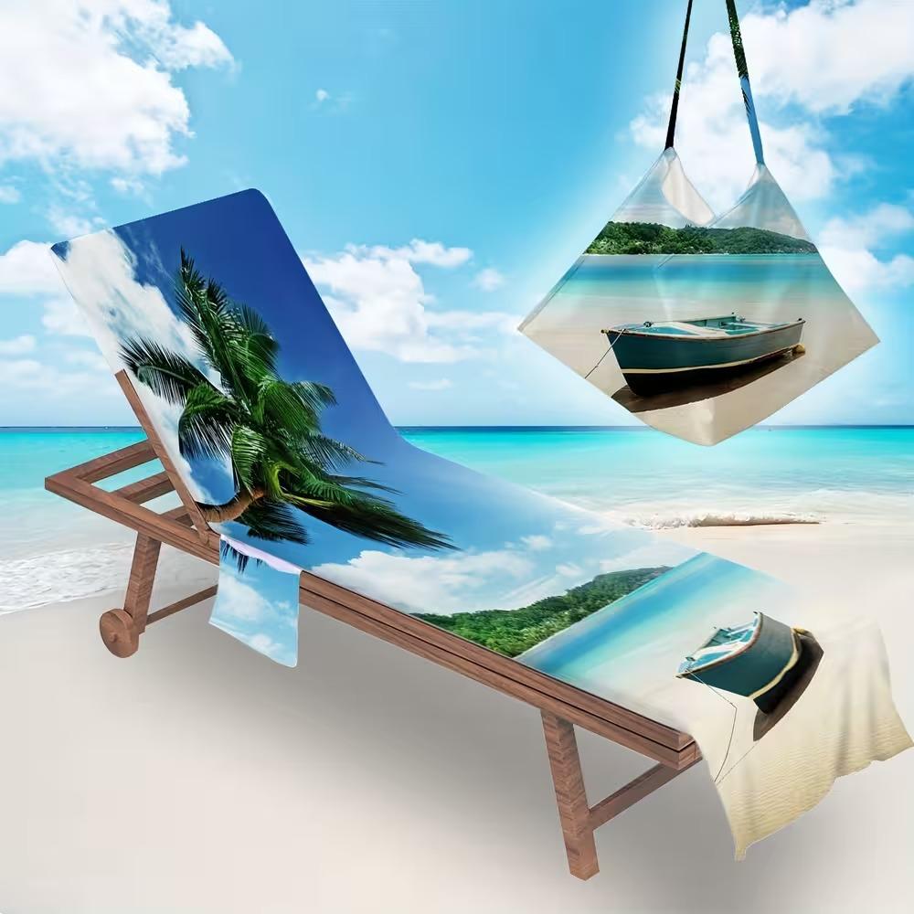 Beach Theme Beach Towel Starfish Shell Printing Microfiber Quick Drying Absorbent Large Bath Towel