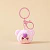 Baby Cute Three Cartoon Pile Coating Panda Head Pendant Keychain Gift For