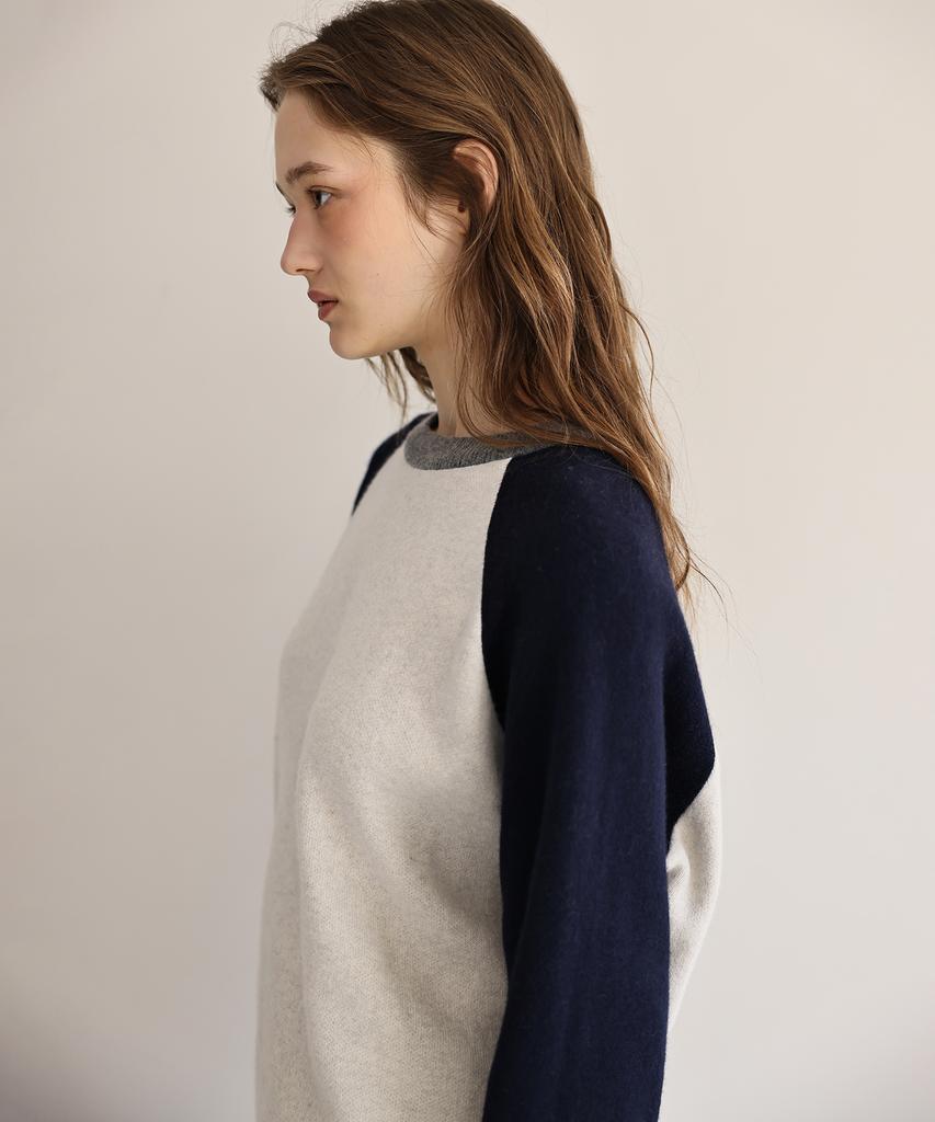 ANDNEEDS Clay Raglan Knit (Navy)