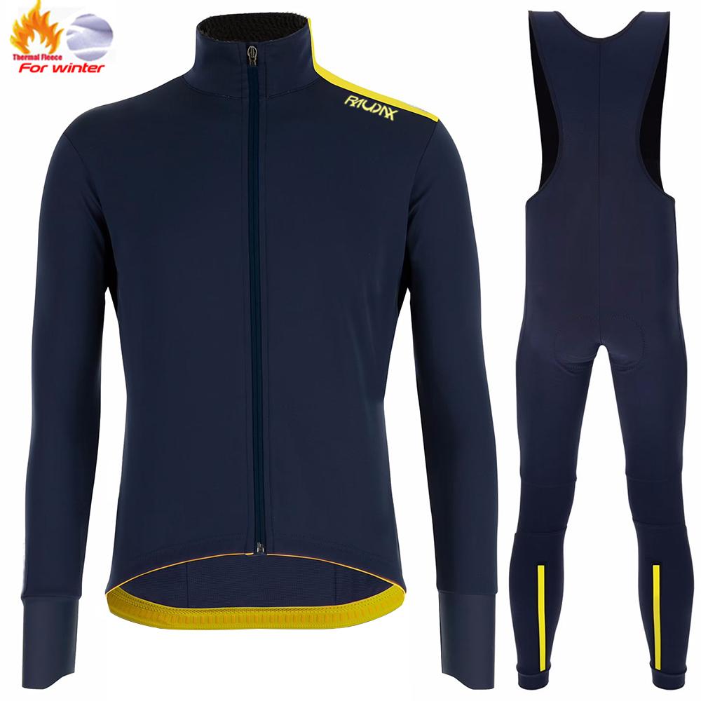 2026 Winter Fleece Warm Cycling Suit Set  Winter Warm Fleece Jersey Set Mountian Racing Mountian Cycling Clothing Ropa Ciclismo Cold Resistant