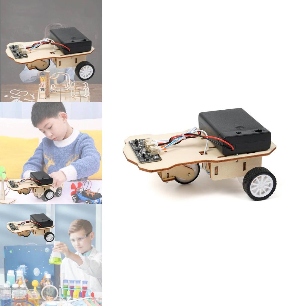 Educational Diy Wooden Science Experiment Tracing Car Model For Elementary School Students Handmade Technology