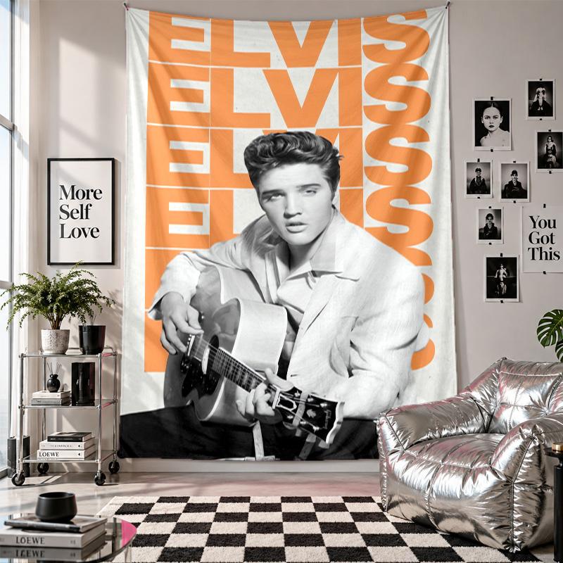 Wall TapestryElvis Presley Art Hanging Cloth Decorative Background Cover for Room Decoration