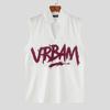 INCERUN Men Stand V Neck Sleeveless Letter Print Casual Rib Tank Tops 