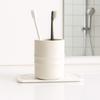 Water Absorbent Diatom Mud Drying Mat Non-Slip Fast Drying Diatom Mud Coasters Modern Metal Feet Toothbrush Holder for Home