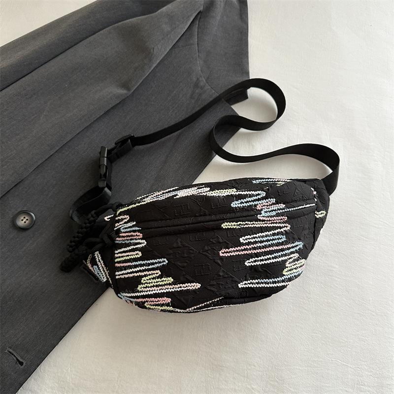 Japanese Small and Fresh Design One-shoulder Handbag Lightweight Summer Casual Canvas Chest Bag Large Capacity Crossbody Bag