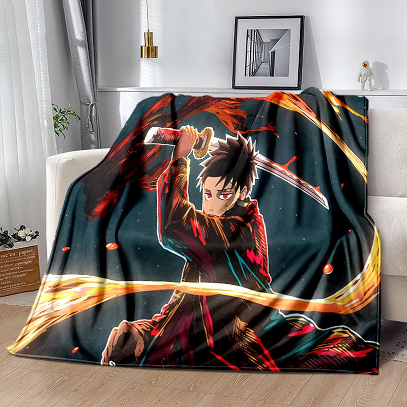 Cool Anime K-Kagurabachi printed throw blanket—lightweight,soft,warm;versatile blanket all seasons—perfect air-conditioning throw,nap blanket