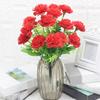 Artificial Carnation Flower with Stem 10 Head Home Office Table Centerpiece Wedding Faux Flower Branch Floral Arrangement Decoration