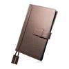 [BLUE SINCERE] Notebook Cover Notebook Cover A6 Size Genuine Leather Storage for 2 Books Pen Holder Pocket Cards Sticky Notes Business Cards Storage
