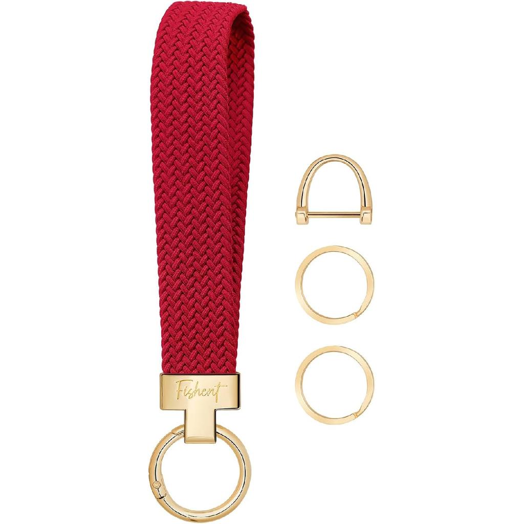 Fishent Stretchy Wristlet Keychain, Cute Key Chain with Keyrings