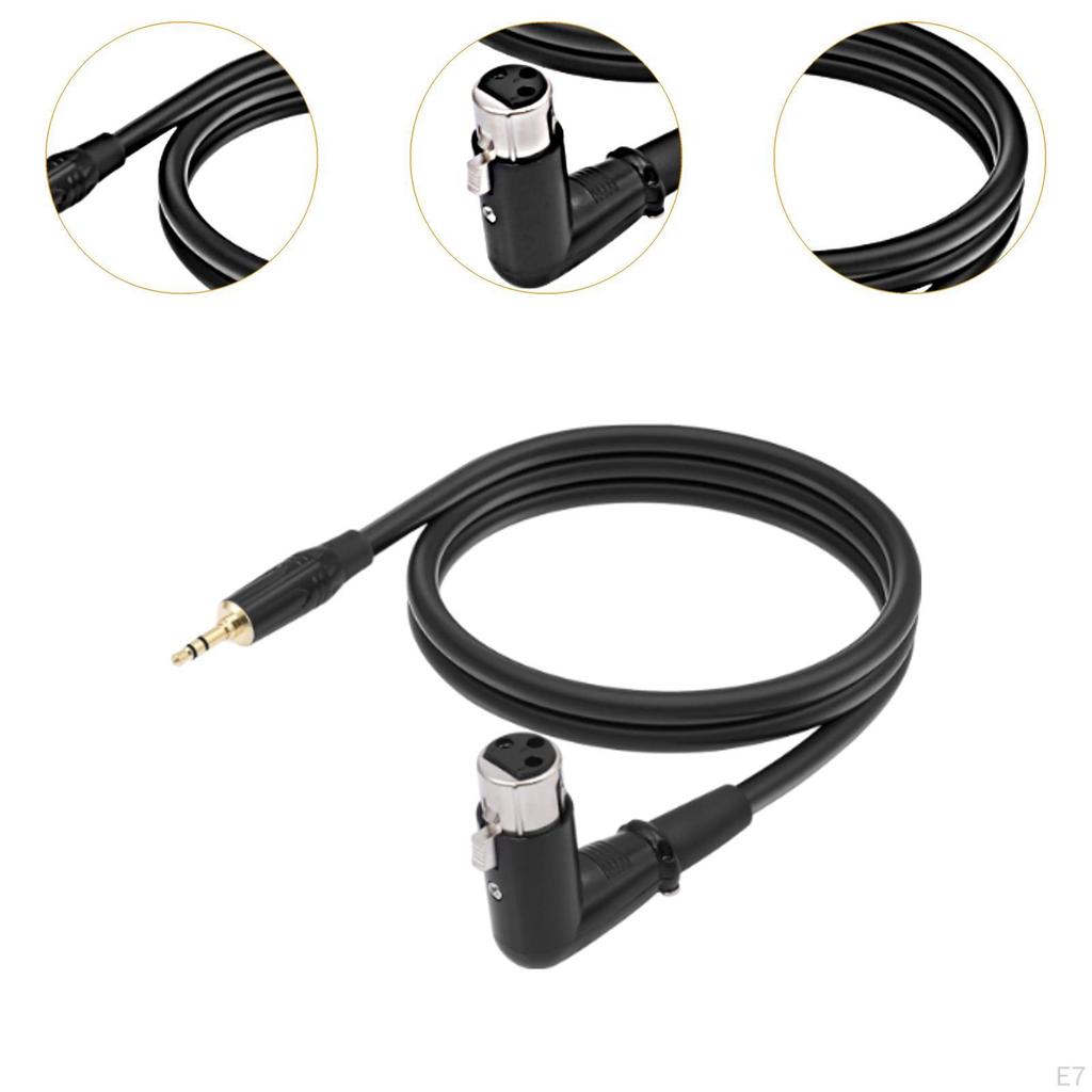 3.5mm to XLR Cable Stereo Audio Adapter Flexible for Mixers Home Studio Meetings Speakers Live