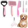 8-teiliges Hunde-Pflege-Set Mit Selbst reinigender Nagelschere Feile Flohkamm Ausdünnbürste Silikon-Zahnbürste