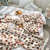 3d Cherry Strawberry Jacquard Wool Blend Blanket Sweet Baby Girl Swaddle Blanket Crib Beddings Newborn Receiving Blanket