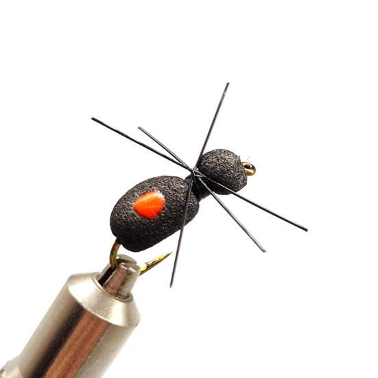 5Pcs Dry Fly Fishing Lure with Sharp Hook Floating Foam Ants Beetles Realistic Artificial Bait Saltwater Freshwater Fishing Accessories