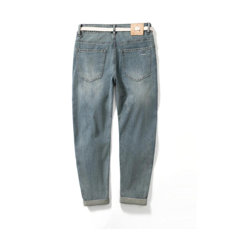 Spring and Summer Thin Nine-point Men's Jeans Slimming Nine-point Men's Casual Pants