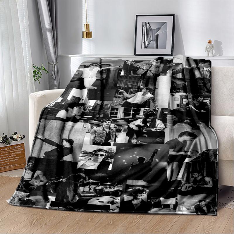 3D Shawn Mendes Handwritten Singer Soft Plush Blanket,Flannel Blanket Throw Blanket for Living Room Bedroom Bed Sofa Kid Gift