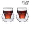1/2 Stück doppelwandiger Glasbecher mit Hängeohr Espresso-Kaffeebecher, verbrühsicher, für Milch, Brandy, Wein, Teetasse, klares Becher-Set, Trinkgeschirr