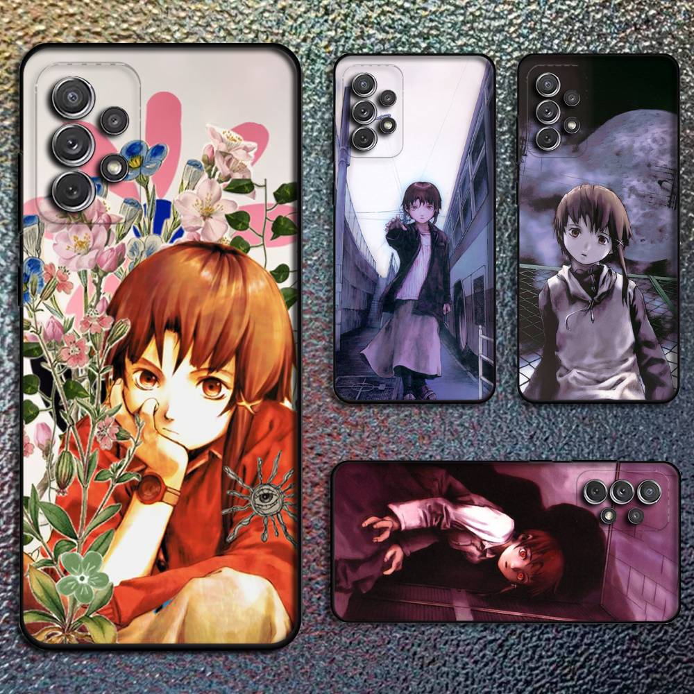 S-Serial E-Experiments L-Lain Phone Case For Samsung S25,S24,S21,S22,S23,S30,Ultra,S20,Plus,Fe,Lite,Note,10,9,5G Black Cover