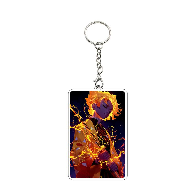 Anime Nezuko Agatsuma Zenitsu Kanroji Mitsuri Cartoon Cool Acrylic Keychain Accessories Figure Pendant Charm Decor Gifts Toys