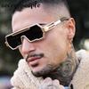 Steampunk Sunglasses Men  New Fashion Square Sun Glasses For Male Metal One-Piece Punk Sunglass Trendy Rectangular shades