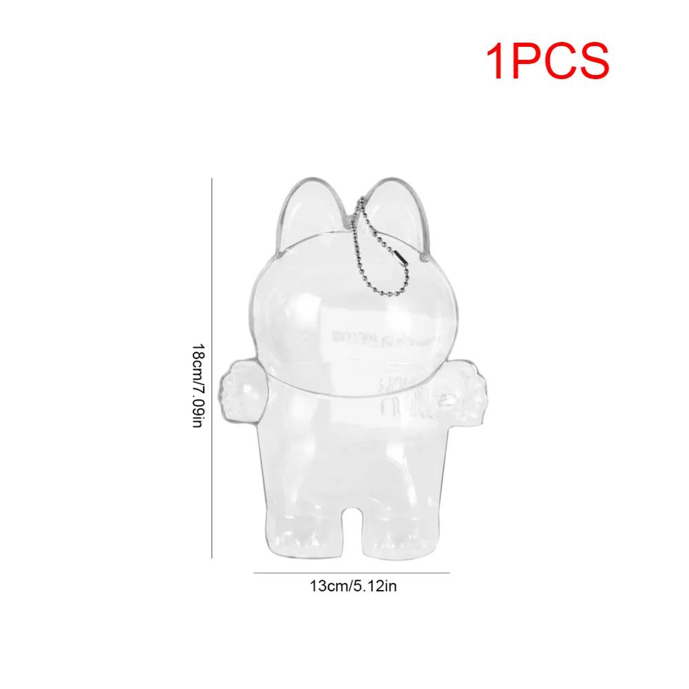 New 17cm LABUBU Clear Macaron Case, Dust Case, Housings, Popmart Bubble Mart Doll Accessories, Doll Accessories, Christmas Gifts