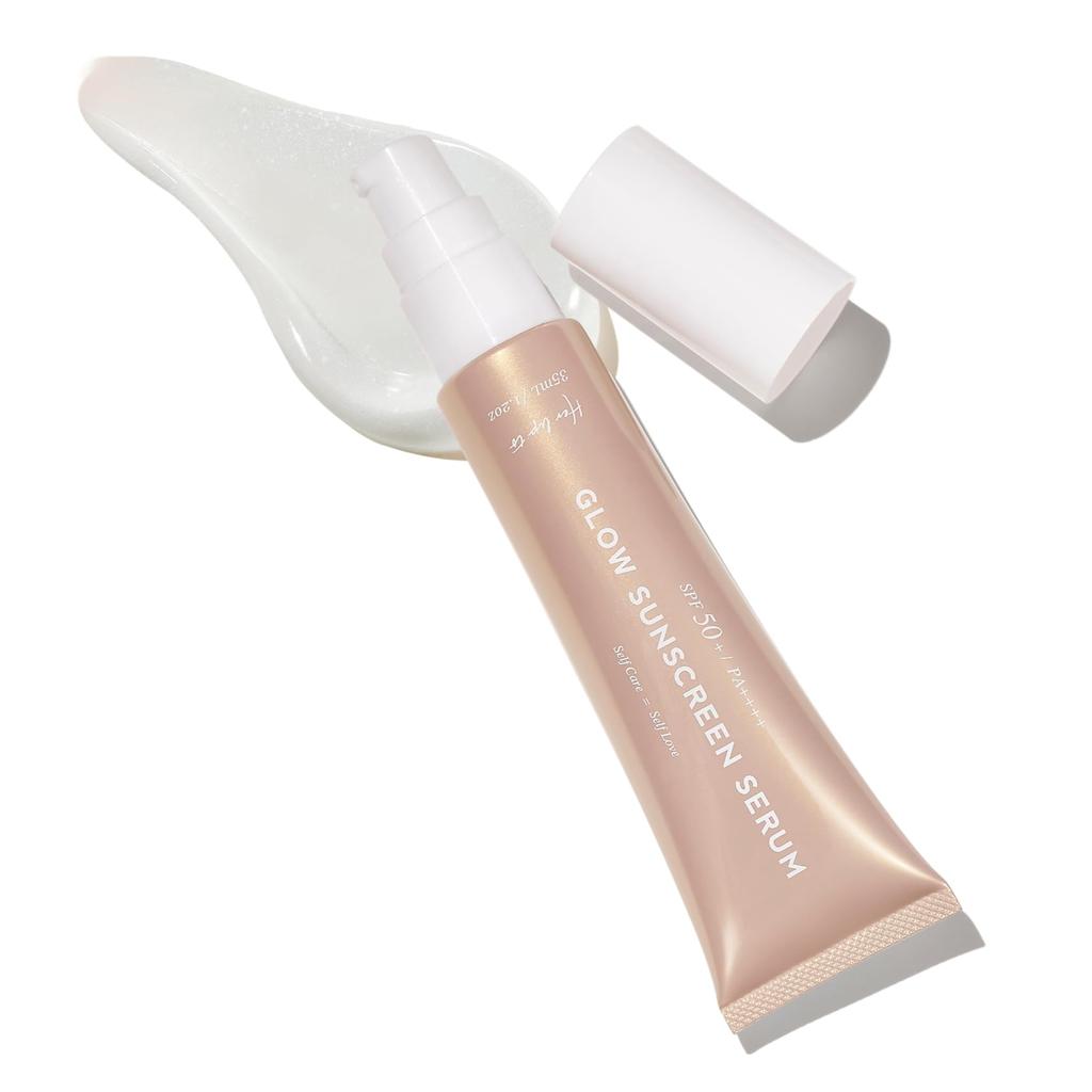 Her lip to BEAUTY Glow Sunscreen Zinc Airless Sunscreen 35ml [Official] Serum, Oxide-Free, Pump-Type Tube, Primer, SPF50+ PA++++, Cosmetics, Tone-Up,