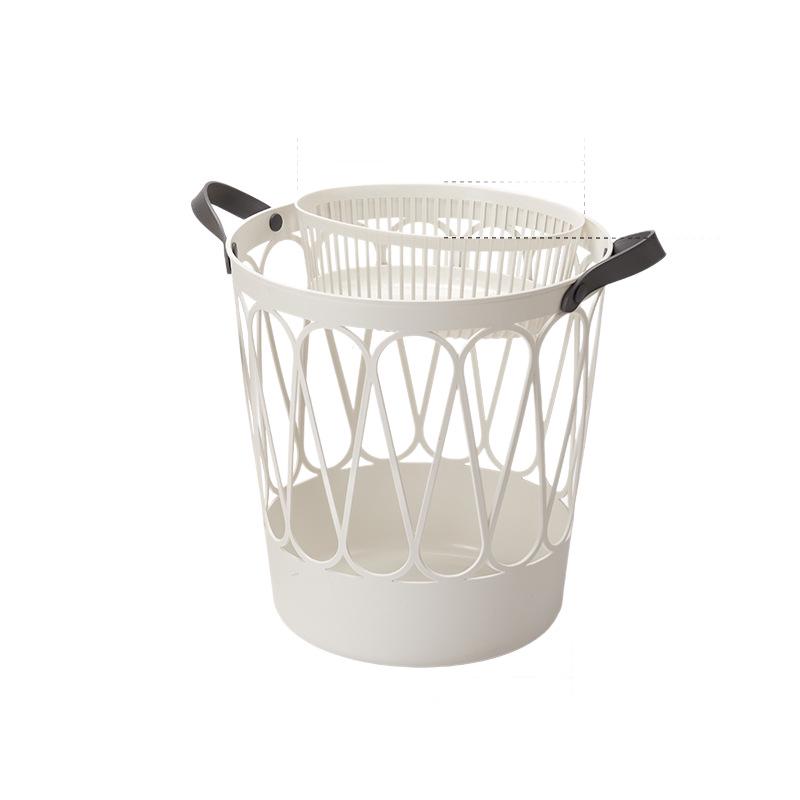 Movable Laundry Basket for Dirty Clothes - Household Bathroom Hamper