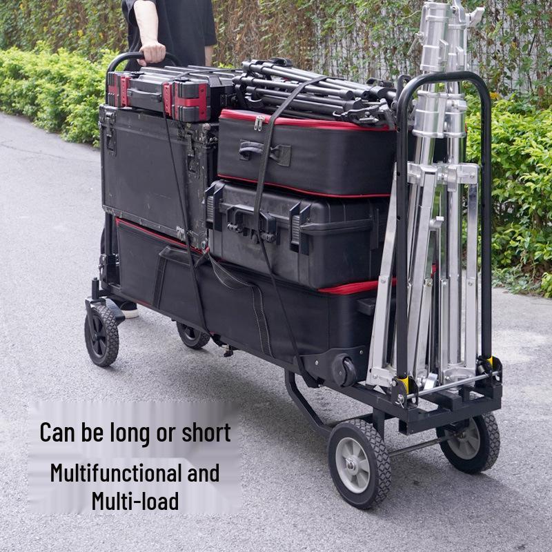 Blue Bull Director's Folding Cart - Multifunctional Portable Film/TV Work and Live Broadcast Cart for Outdoor Use