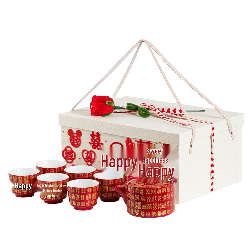 Chinese Wedding Tea Set: Bridal Tea Ceremony Cups for Newlyweds & Best Friends - Elegant Engagement Gift